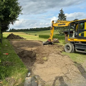 Baggerarbeiten für das Modulhaus