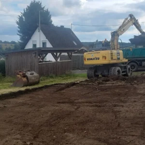 Baggerarbeiten für das Modulhaus